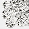 Tibetan Style Alloy Pentacle Pendants X-TIBEP-T004-88AS-2