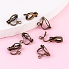 Brass Clip-on Earring Findings X-EC109-NFAB-4