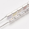 Adjustable Brass Cubic Zirconia Slider Bracelets BJEW-S142-01A-P-3
