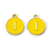 Golden Plated Alloy Enamel Charms ENAM-S118-09I-2