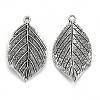 Mixed Style Tibetan Style Alloy Leaf Pendants TIBEP-F040-01AS-3