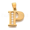 Ion Plating(IP) 304 Stainless Steel Rhinestone Pendants STAS-U035-01G-P-1