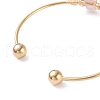 Natural Crystal & Mixed Stone Beads Wrap Cuff Bangle BJEW-JB07262-6