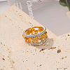 Elephant Hollow Out Alloy Crystal Rhinestone Finger Rings FS-WG55101-01-4