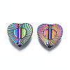 Rack Plating Rainbow Color Alloy Beads PALLOY-S180-356-2