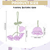 4Pcs 4 Colors Cotton Yarn Pendant Decorations HJEW-FG0001-21-2
