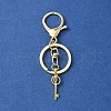 304 Stainless Steel Initial Letter Key Charm Keychains KEYC-YW00004-17-2