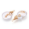 Natural Baroque Pearl Keshi Pearl Pendants PEAR-N020-L38-2