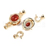 Brass Micro Pave Clear Cubic Zirconia Fold Over Clasps KK-U043-54G-01-2