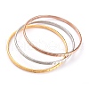 3Pcs 3 Colors Women's Simple Fashion 304 Stainless Steel Stackable Buddhist Bangles BJEW-H547-05-2