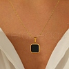 Natural Shell Square Pendant Necklace EH4295-2-2