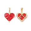 Brass Micro Pave Cubic Zirconia Charms KK-L208-03G-01-1