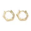 Pentagon Brass Micro Pave Clear Cubic Zirconia Hoop Earrings EJEW-Z102-04G-4
