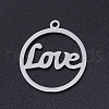 Non-Tarnish 201 Stainless Steel Laser Cut Pendants STAS-S105-T902-1-1