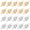 Unicraftale 20Pcs 2 Colors 304 Stainless Steel Crystal Rhinestone Connector Charms STAS-UN0041-19-1