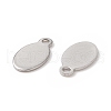 Tarnish Resistant 304 Stainless Steel Stamping Blank Tag Pendants STAS-P134-12-2