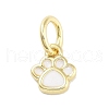 Real 18K Gold Plated Brass Enamel Charms KK-M293-22G-03-1