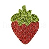 Fruit Zinc Alloy Rhinestone Brooches for Backpack Clothes JEWB-R068-02A-G-1