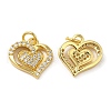 Rack Plating Brass Micro Pave Cubic Zirconia Charms KK-C030-22G-1