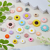 DICOSMETIC 25Pcs 25 Styles Food Grade Eco-Friendly Silicone Focal Beads SIL-DC0001-74-5