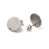 Non-Tarnish 201 Stainless Steel Stud Earring Findings STAS-D244-25P-C-2