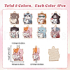 SUNNYCLUE 32Pcs 8 Styles Alloy Enamel Pendants ENAM-SC0005-46-2