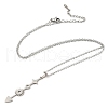 Non-Tarnish 201 Stainless Steel Arrow & Sun & Star Pendant Necklace with Cable Chains NJEW-Q317-19P-1