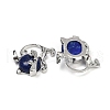 Dyed Natural Lapis Lazuli Kitten Pendants G-J386-C17-22-2