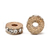 Rack Plating Flat Round Alloy Rhinestone Beads RB-D293-02LG-3