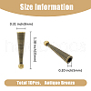 SUPERFINDINGS 10Pcs Alloy Cord Ends FIND-FH0009-40AB-2