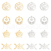 DICOSMETIC 16Pcs 8 Style 304 Stainless Steel Pendants STAS-DC0009-19-1