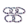 Natural Fluorite Beaded Stretch Bracelets BJEW-K233-01B-02-01-1