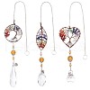 Chakra Theme Mixed Gemstone Big Pendants G-WH0016-15-1