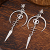 Moon with Eye Gothic Style Alloy Dangle Stud Earrings FS-WG16F02-01-4