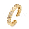 Brass Micro Pave Cubic Zirconia Cuff Rings for Women RJEW-F182-03G-4