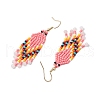 Bohemian Glass Seed Beads Dangle Earrings EJEW-MZ00338-5