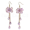 Flower Dangle Earrings EJEW-TA00636-03-2
