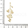 Three-Dimensional Flower Brass Pendants KK-V006-02G-01-4