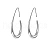 Teardrop Brass Dangle Earrings FS-WG1287F-02-1