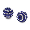 Stripe Pattern Polymer Clay Rhinestone Beads CLAY-NH0001-01J-2