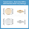 SUNNYCLUE 40Pcs 2 Colors 304 Stainless Steel Plain Edge Bezel Cups STAS-SC0009-11-2