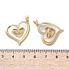 Brass Micro Pave Cubic Zirconia Pendants KK-U070-04C-G-3