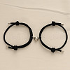 Alloy Heart-shaped Magnetic Braided Rope Bracelets for Couple Girlfriends WG59636-01-1