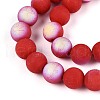 Frosted Opaque Glass Beads Strands GLAA-T032-P10mm-MBB04-3
