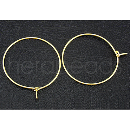 Brass Wine Glass Charm Rings Hoop Earrings X-EC067-4NFG-1