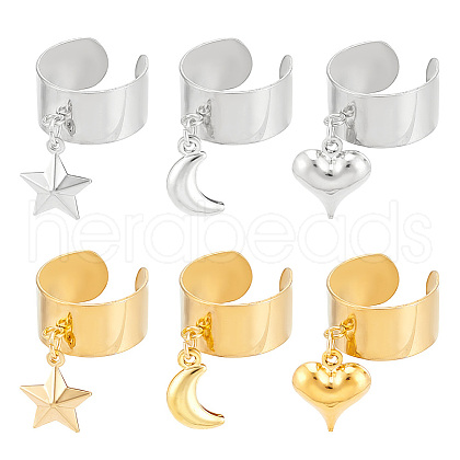 304 Stainless Steel Open Cuff Rings RJEW-UN00019-1