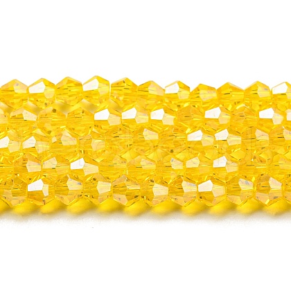 Transparent Electroplate Glass Beads Strands GLAA-F029-2mm-C22-1