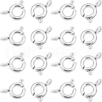 Unicraftale 30Pcs 304 Stainless Steel Spring Ring Clasps STAS-UN0028-99-1