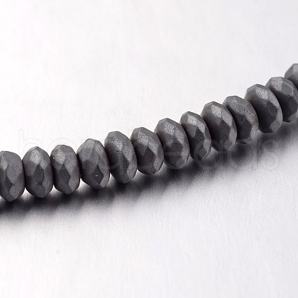Non-magnetic Synthetic Hematite Bead Strands G-F300-48A-F09-1