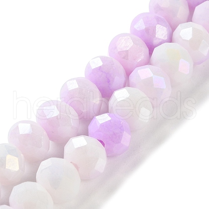 Electroplate Handmade Lampwork Beads Strands LAMP-S068-02A-1